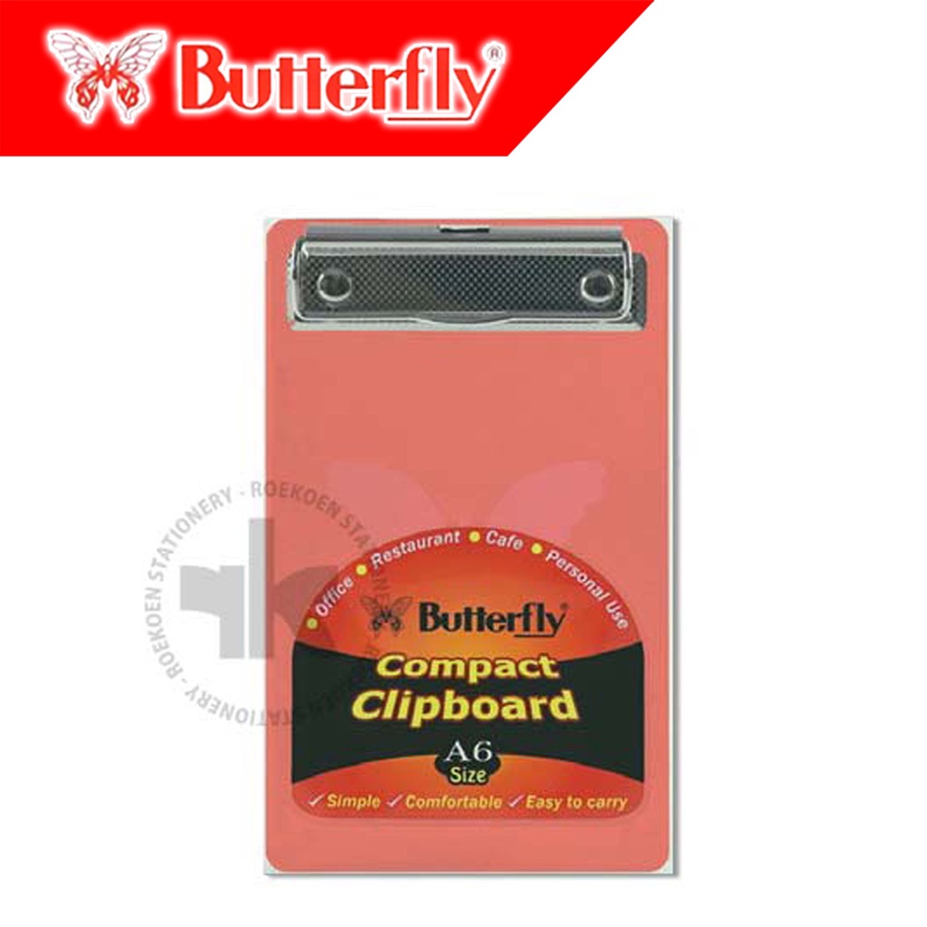 

Butterfly Clip Board Mika A6 Compact 12x18cm Office Restaurant Cafe