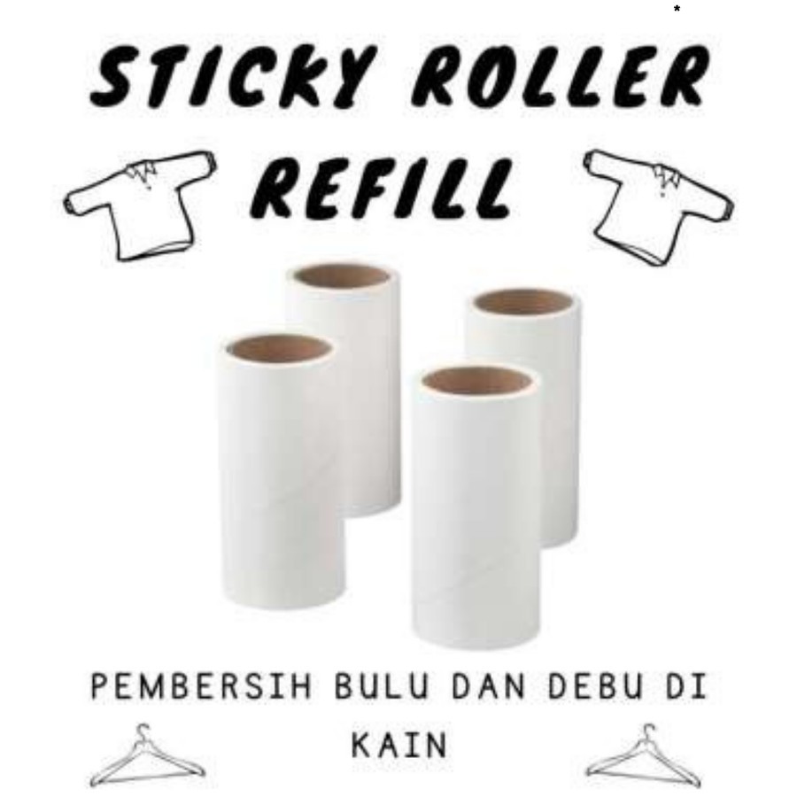 REFILL ROLL ISI 4 PCS PEMBERSIH DEBU/PAKAIAN SIKAT BULU HEWAN