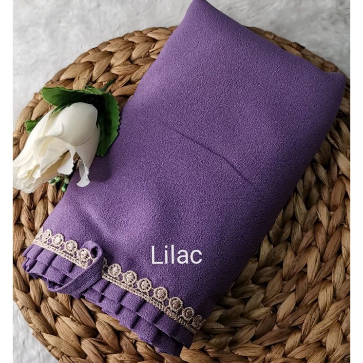 BERGO MARYAM KCB-LIPIT RENDA/AL'FADANI HIJAB-Lilac
