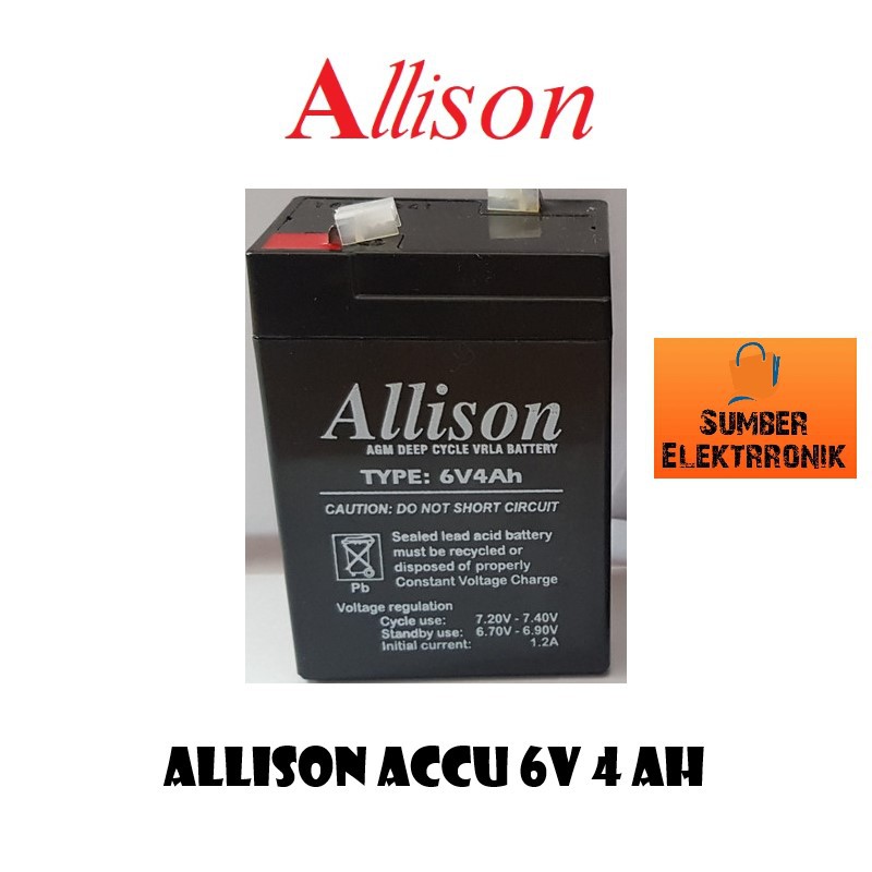 Paling Laris Allison! Aki Kering Accu Kering 6v 6 v 6volt