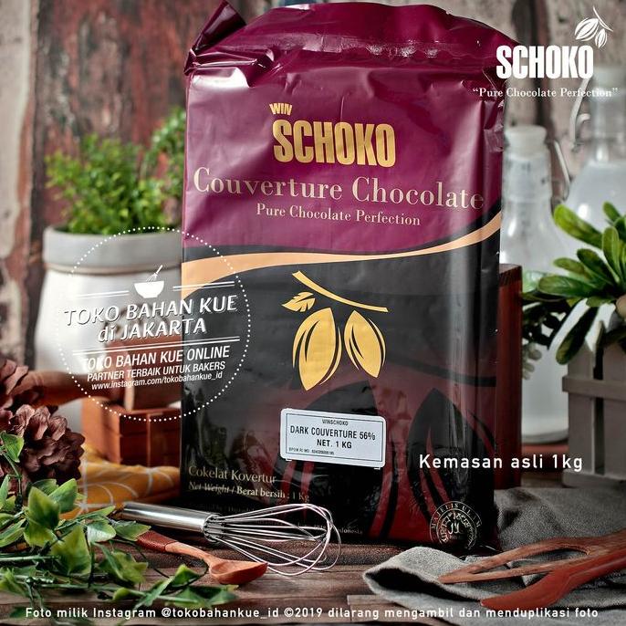 

Schoko Couverture Dark 56% 1kg Chocolate Cokelat Baking Coklat Cocoa