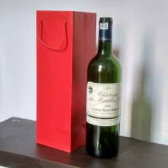 

Paperbag Botol Wine / Madu ivory merah isi 12pcs