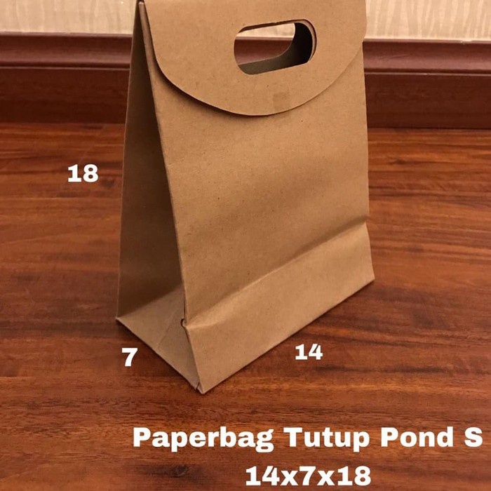 

(TERLARIS) Paperbag Tutup S 14X7X18 Polos Tas Kertas Goodie Bag Shopping Souvenir