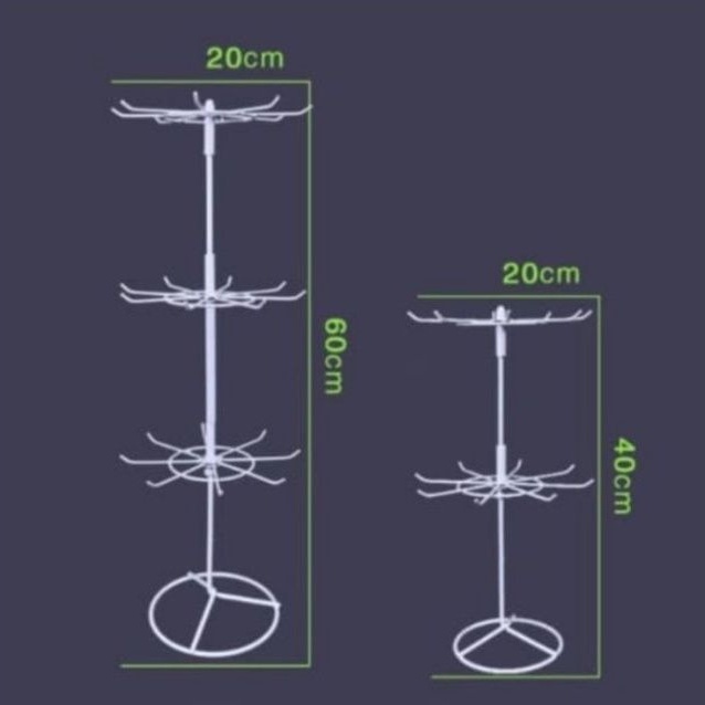 ram putar aksesoris 3 tingkat / 3 susun &amp; 2 tingkat / 2 susun ram putar accecoris di meja / etalase