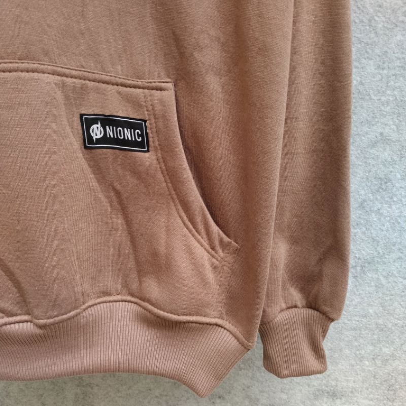 Sweater Hoodie Polos Mocca Pria Wanita Kualitas Premium