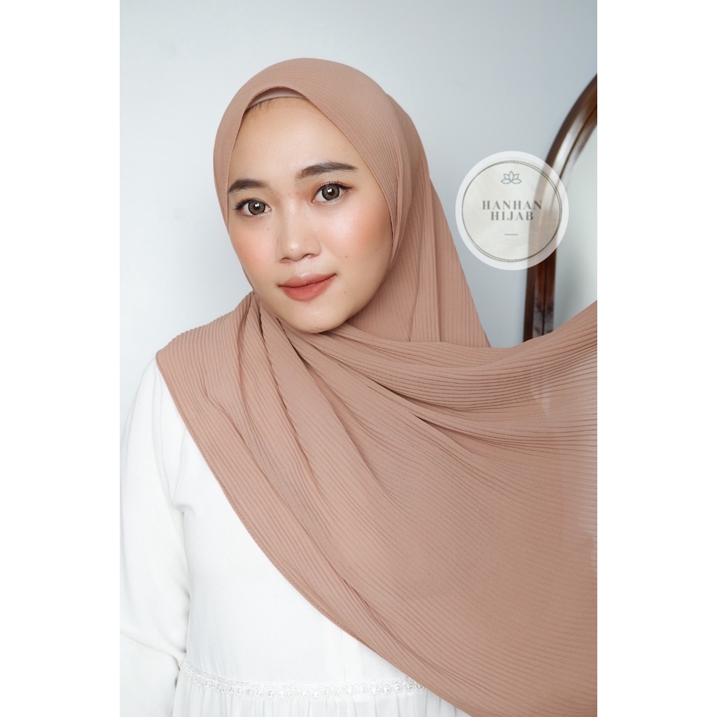 PLEATED SHAWL / PASHMINA FULL PLISKET-Mauve