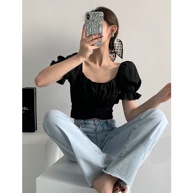 ATASAN WANITA IMPORT SABRINA CROP TOP PITA MX937