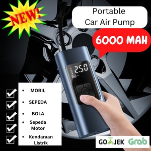 Car Air Pump Portable Pompa Ban Sepeda, Motor, Mobil Mah 6000 Jumbo
