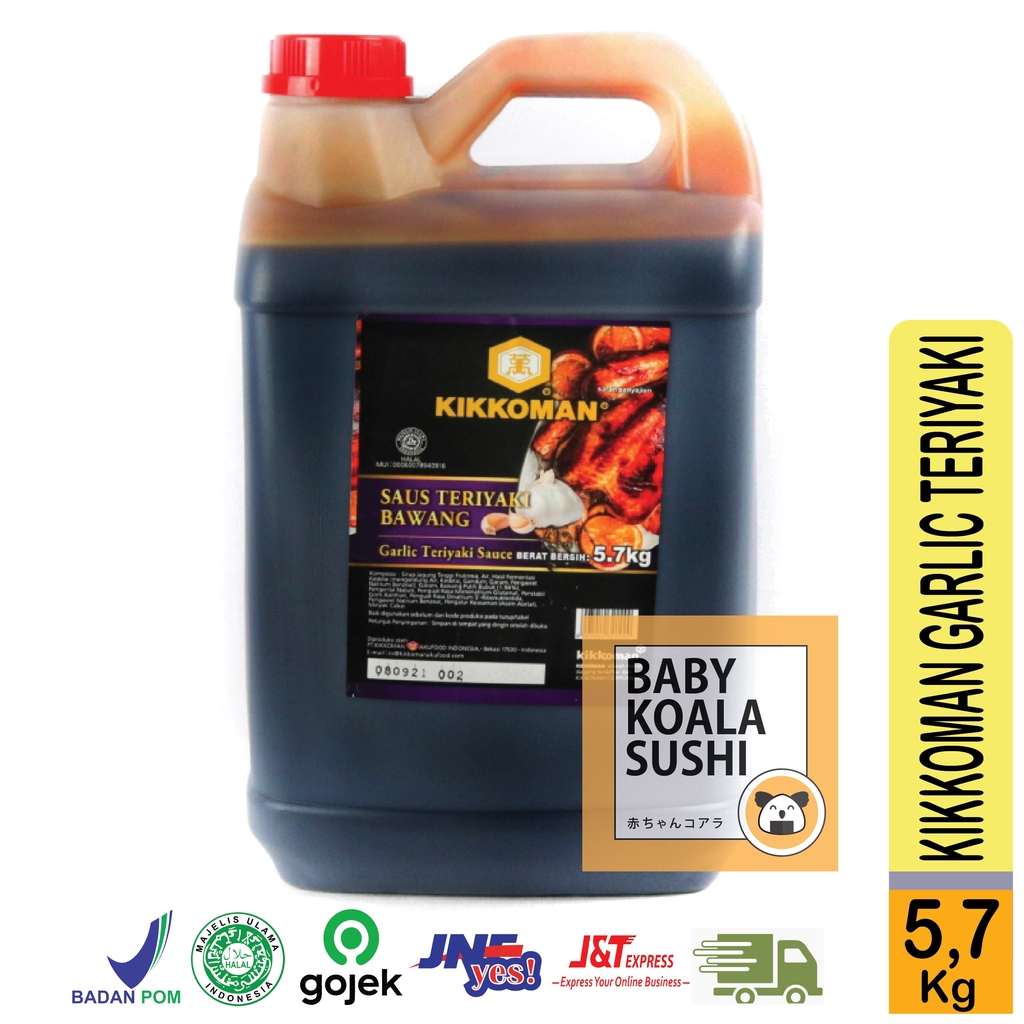 KIKKOMAN Garlic Teriyaki Sauce 5,7 Kg Halal