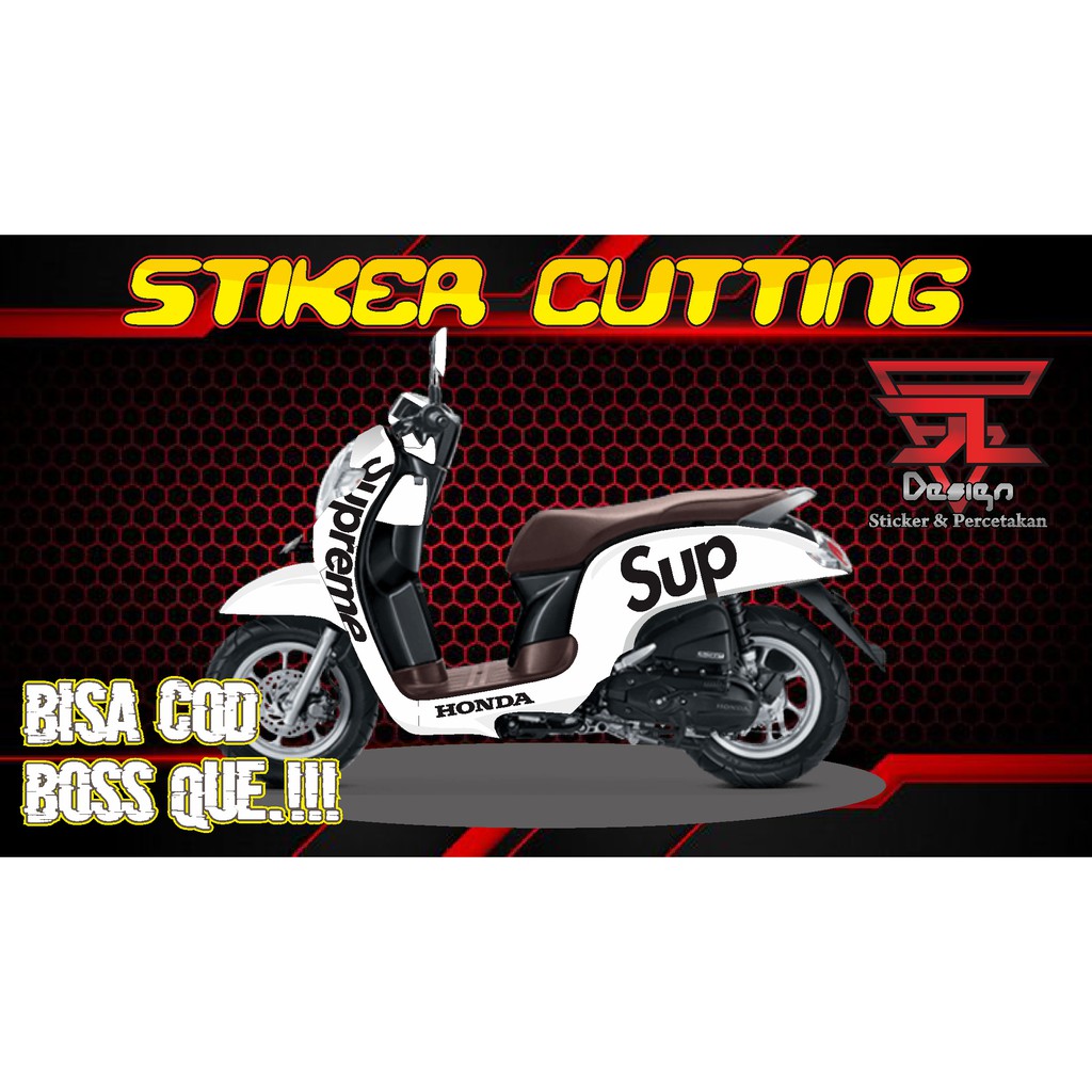 STIKER CUTTING SUPREME BUAT SCOOPY