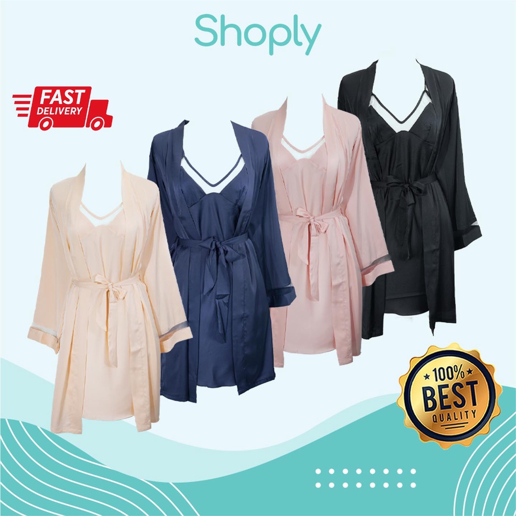 Lingerie Baju Tidur Satin Silk