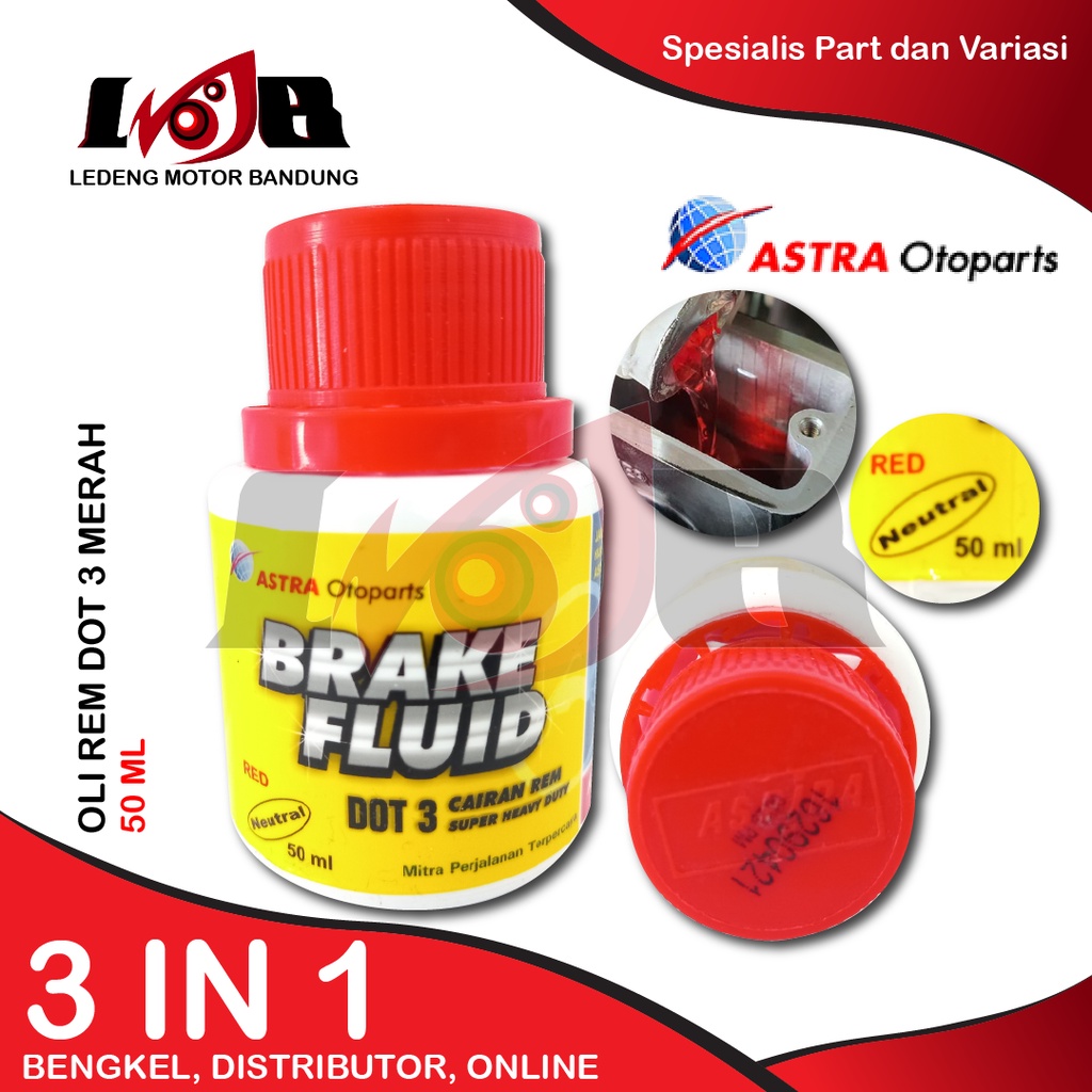 Aspira Oli Minyak Rem DOT 3 50ml Cairan Brake Fluid Cakram Motor