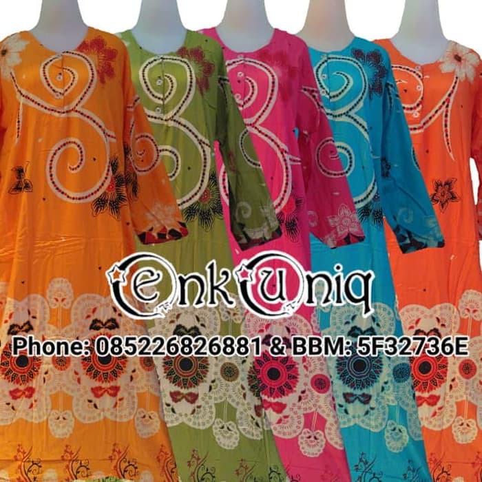 Dress Kancing Batik / Dress Batik Pekalongan / Dress Busui DMKR003 - Biru Muda