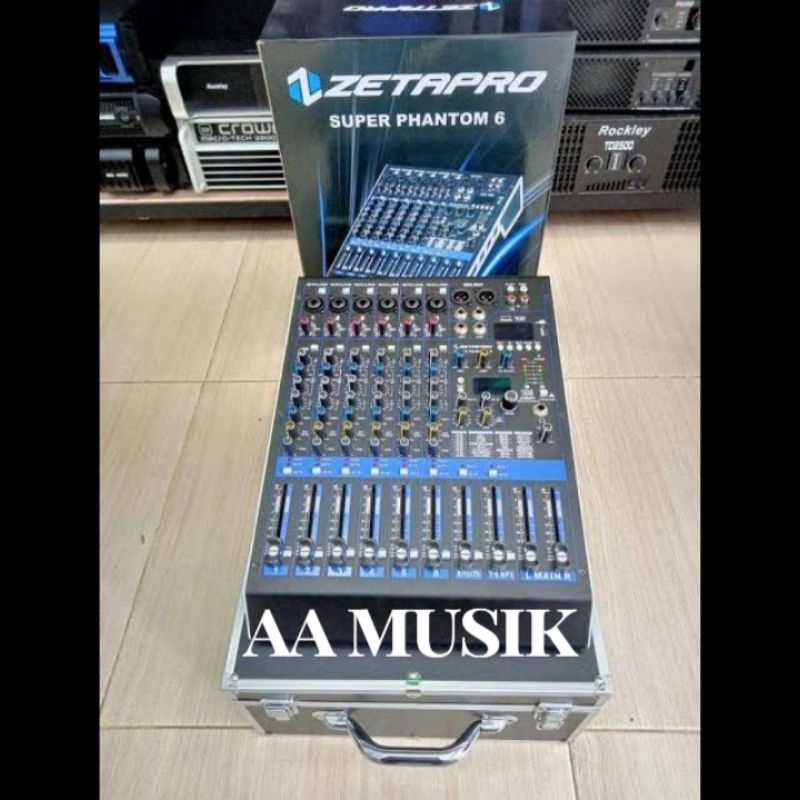 MIXER AUDIO ZETAPRO SUPER PHANTOM 6 / 6 CHANNEL ORIGINAL FREE HARDCASE