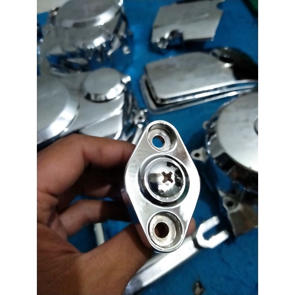TENSIONER SETELAN KAMPRAT MEGAPRO TIGER COPOTAN MOTOR CRHOME