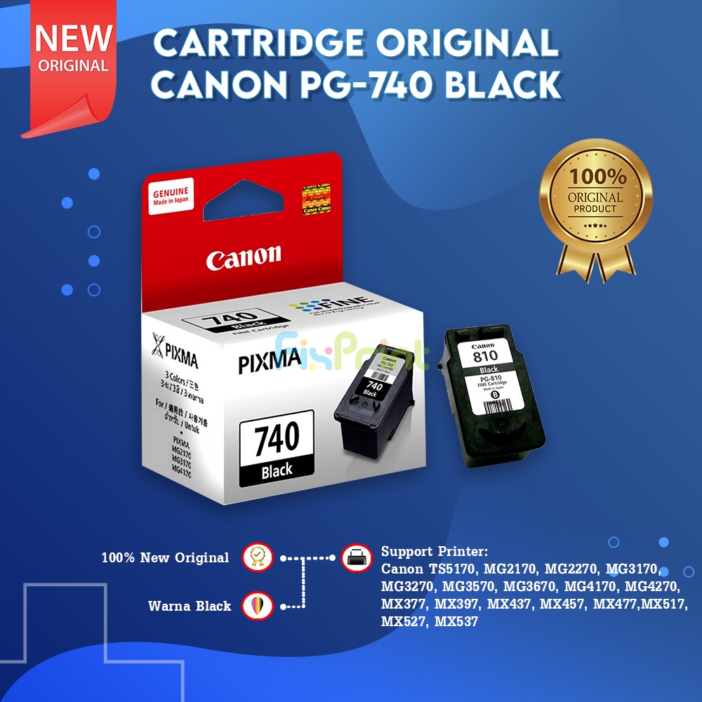 Tinta Cartrid Cann 810 811 745s 745 746 746s 47 57 740 741 BH7 CH7 Ori