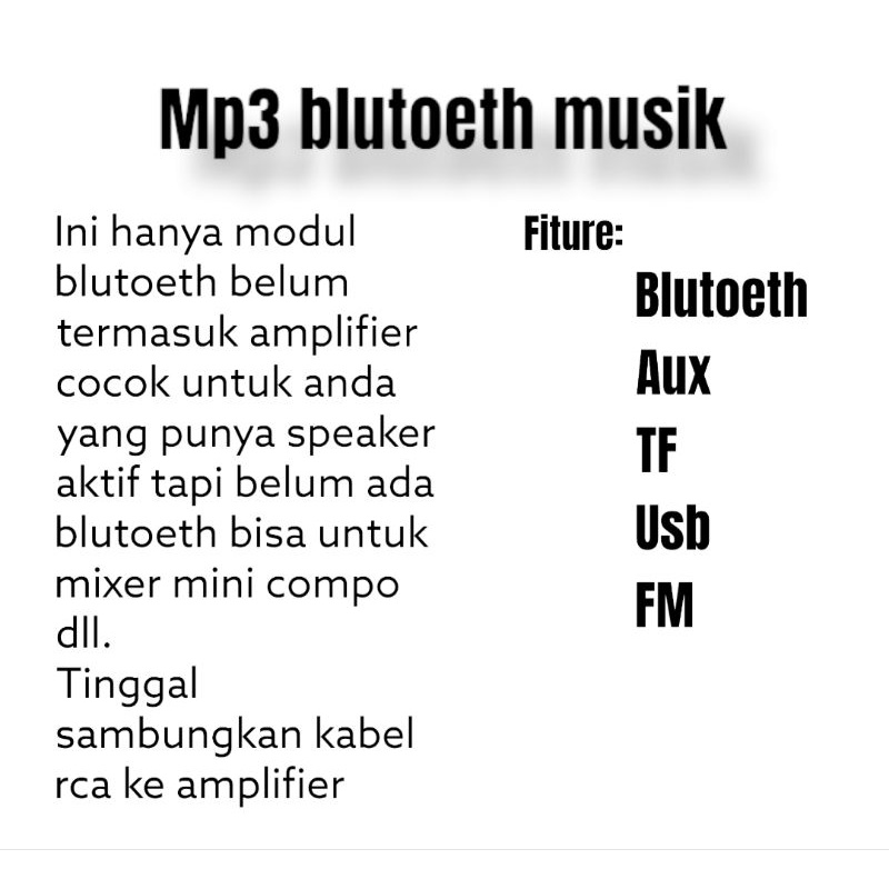 Mp3 blutooth modul