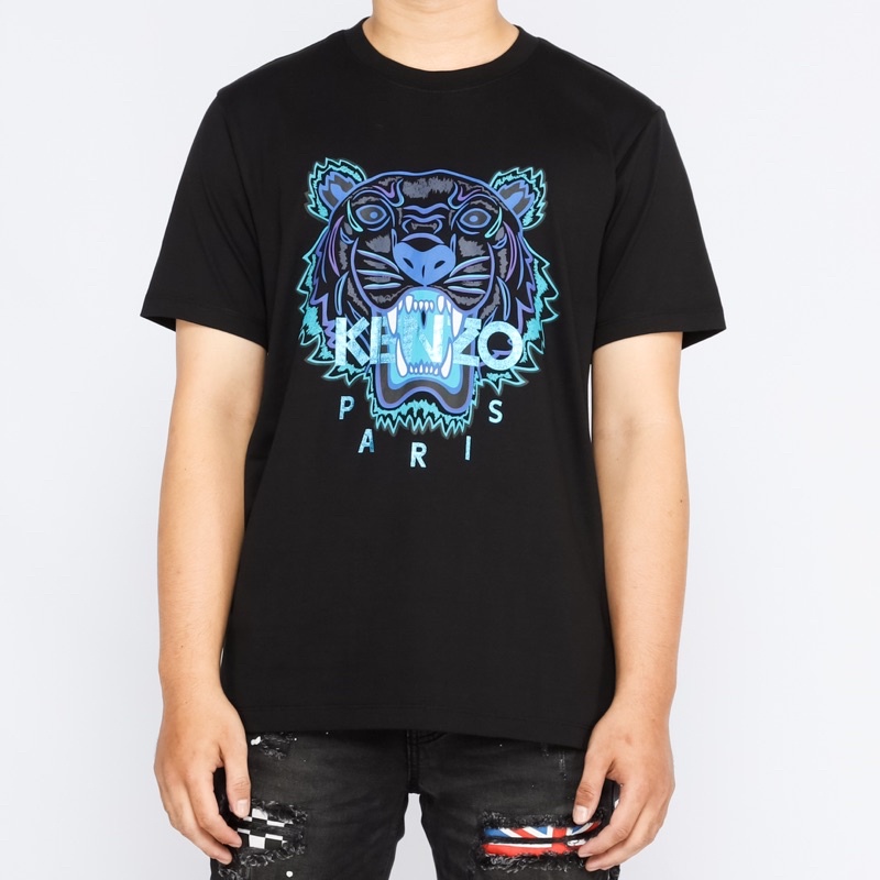 Ken. Tiger Tshirt Black Navy