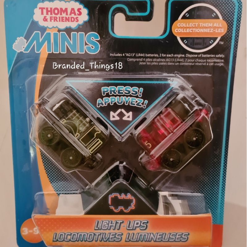 Thomas Minis James Emily Pack Lights Up Light Lamp Glow Train Original Mainan Thomas and Friends