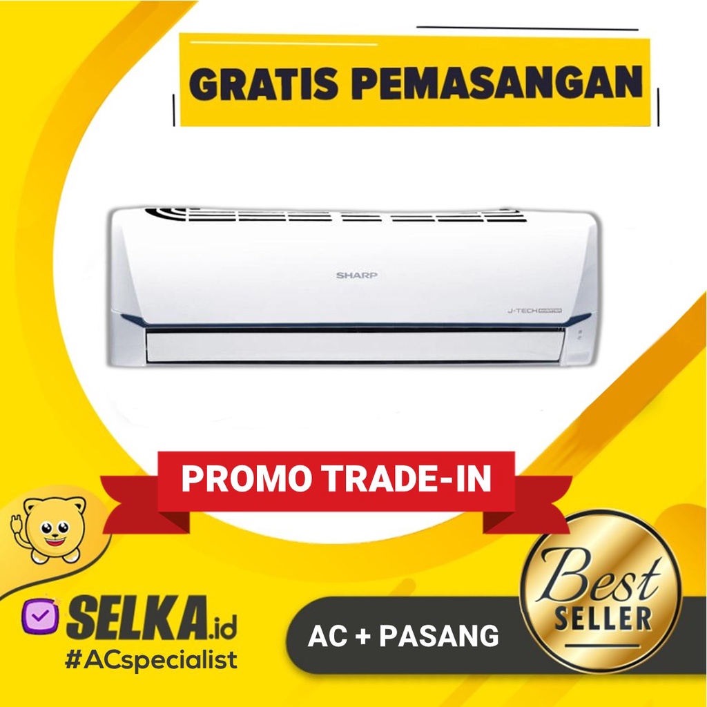 SHARP AH-X12VEY + PASANG AC Split 1,5 PK Inverter