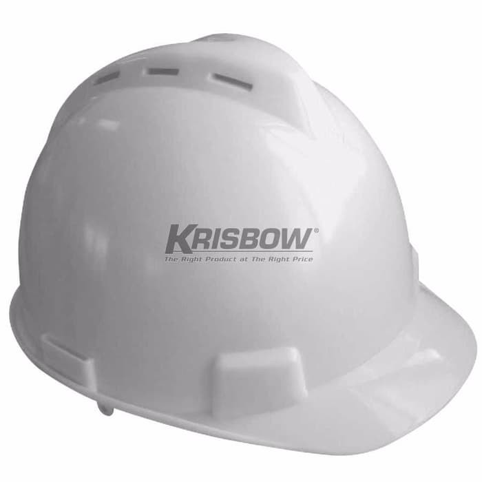  Krisbow  Safety Helmet  White Helm  Safety Krisbow  Front 