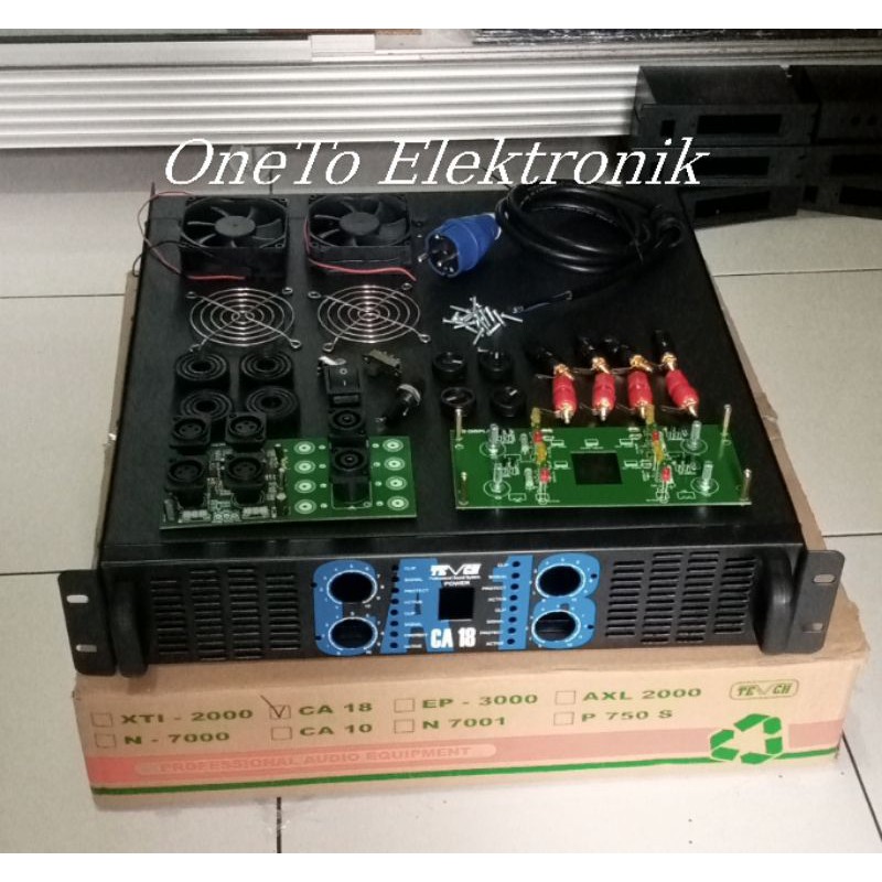 Box power ampliffier CA18 2U 4chanel lengkap aksesoris input balance