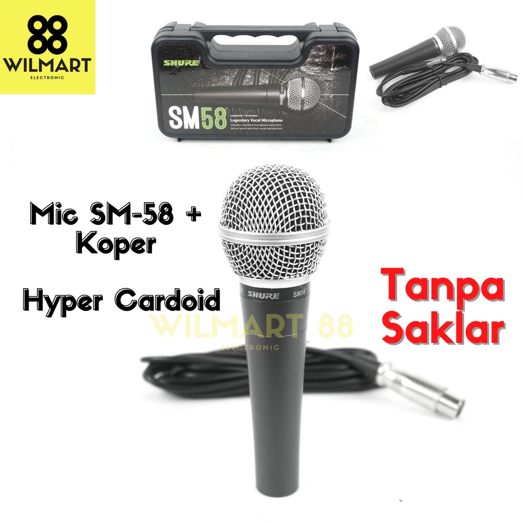 [✅COD] Mic Kabel SM-58 LC - Cardoid Dynamic (Tanpa On/Off)