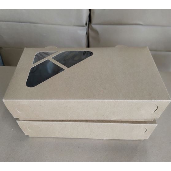 Lunch Box kraft Window, Kemasan Makanan, Foodpack Murah STOK