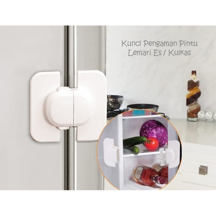 Kunci Pengaman Pintu Lemari Es Kulkas Laci Anak Baby Safety Lock 103