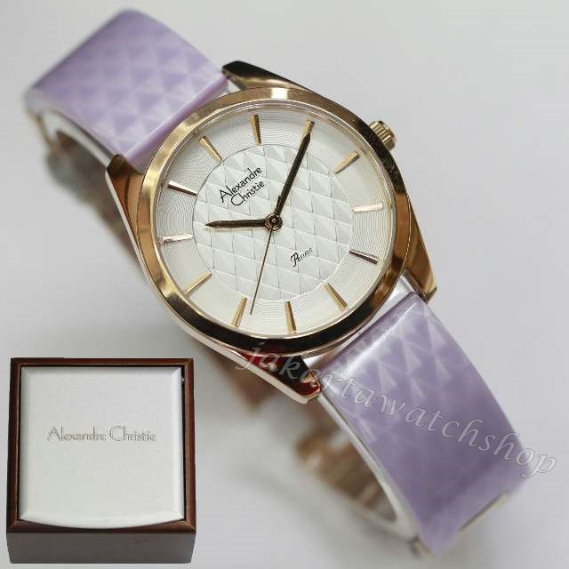 JAM WANITA ALEXANDRE CHRISTIE AC 7025 LH UNGU MUDA (ORIGINAL)