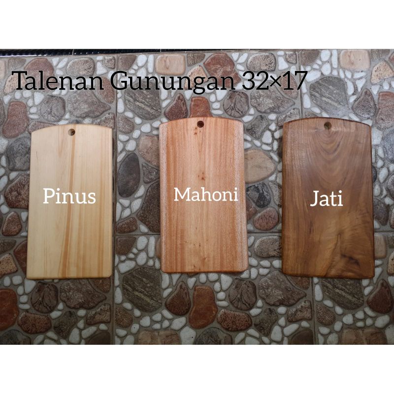 Talenan Kayu Pinus 32x18 GUNUNGAN PINGUL MURAH TEBAL / Wooden Cutting Board