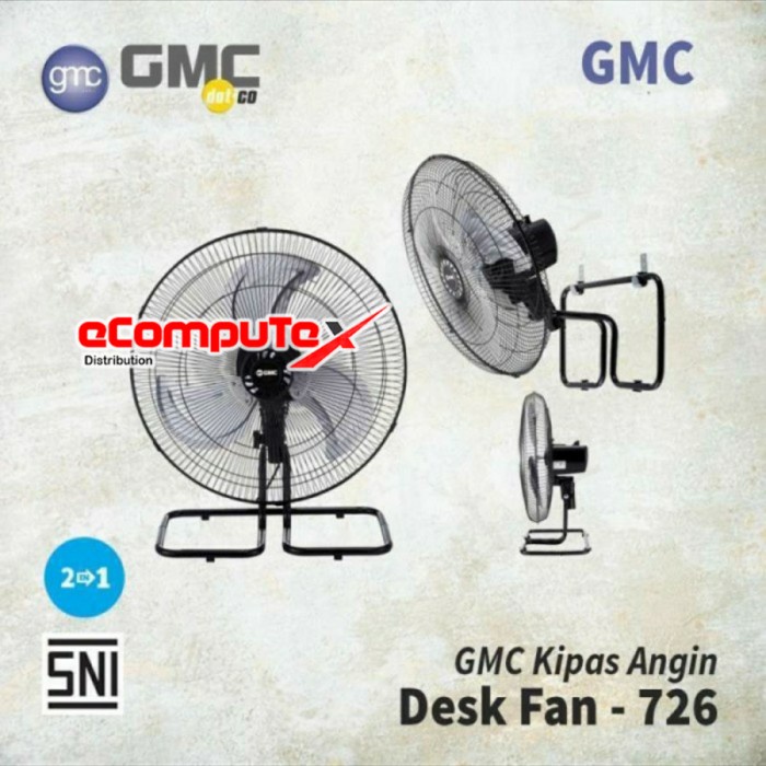 KIPAS ANGIN MEJA GMC 726 18 INCH SWING / DESK FAN 726 2 IN 1