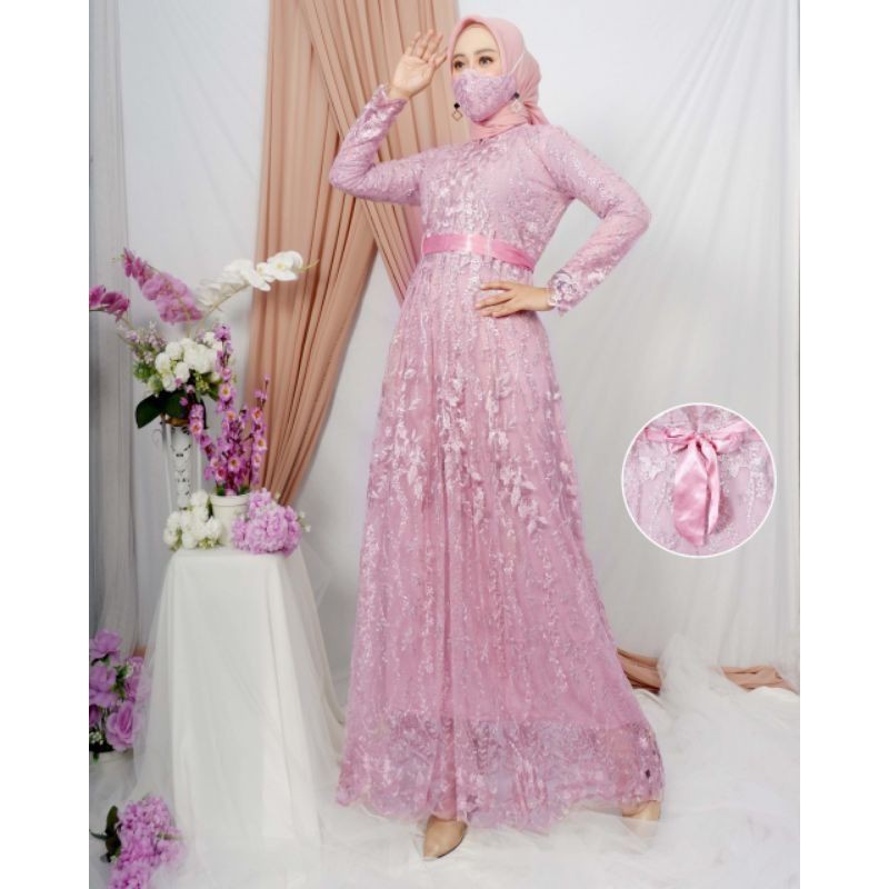 KEBAYA ORIGINAL/KEBAYA PESTA/GAMIS REMPLE PITA SATIN/GAMIS SINTIA/BY ADELIA