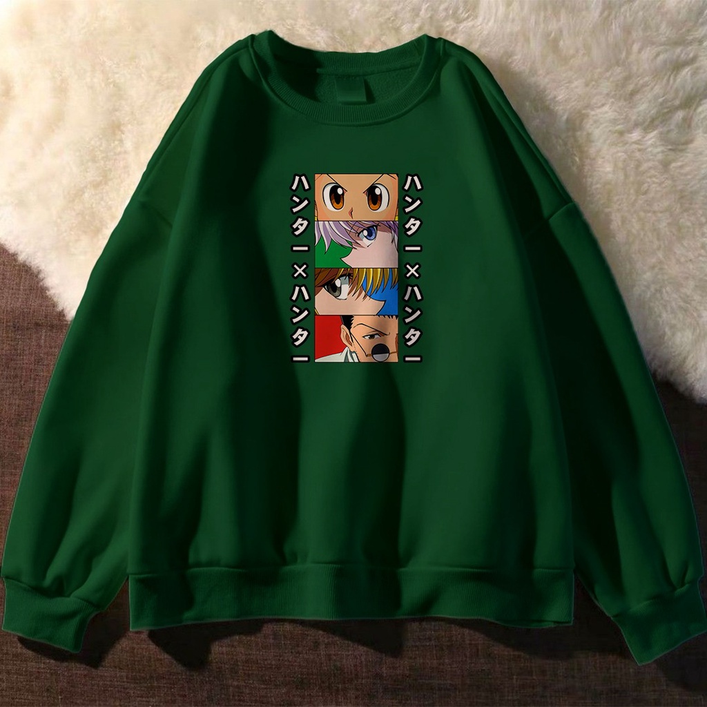 SWEATER ANIME GON &amp; FRIENDS CREWNECK ANIME HUNTER X HUNTER SIZE M-XXL  -  CREWNECK UNISEX TEBAL PREMIUM