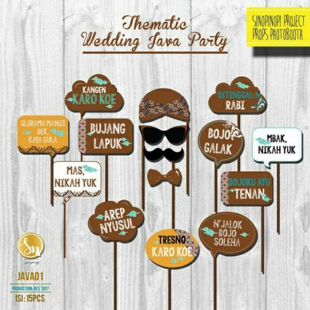 PROPS PHOTOBOOTH WEDDING JAVA | PROPERTI DEKORASI ACCESORIES PERLENGKAPAN PESTA TOPENG JAWA GUNUNGAN