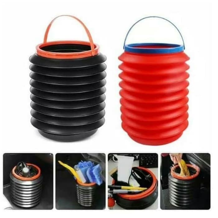 BAROKAH GAMIS TEMPAT SAMPAH LIPAT PORTABLE FOLDING TRASH can OUTDOOR RETRACTABLE