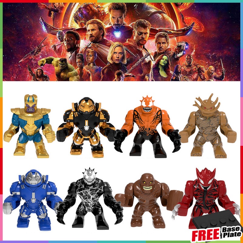 Hulkbuster Mainan Action Figure Minifigures Thanos Groot Toxin Riot Venom Wolverine Marvel PG8242