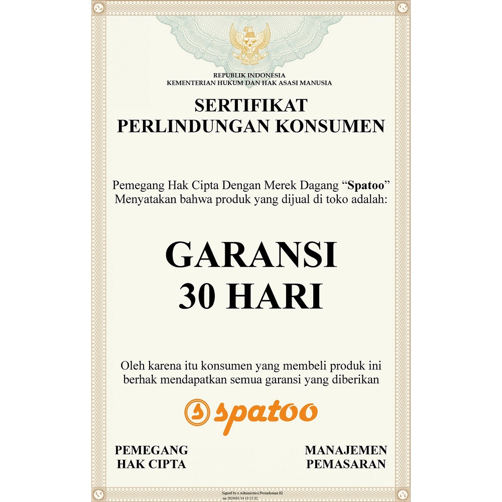 190 HITAM TALI Sepatu Pantofel PDH 100% Kulit Sapi Asli Merk SPATOO - Sepatu Kantor - Sepatu Talian