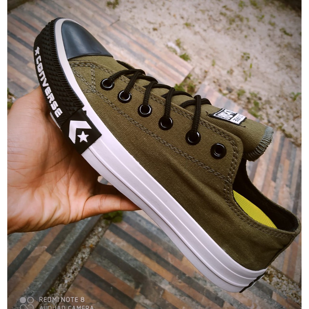 Sepatu Sneakers Converse Allstar Voxing limited 2022Sepatu Sneakers Terbaru Converse  Chuck Taylor ll low pendek army black ox Coklat