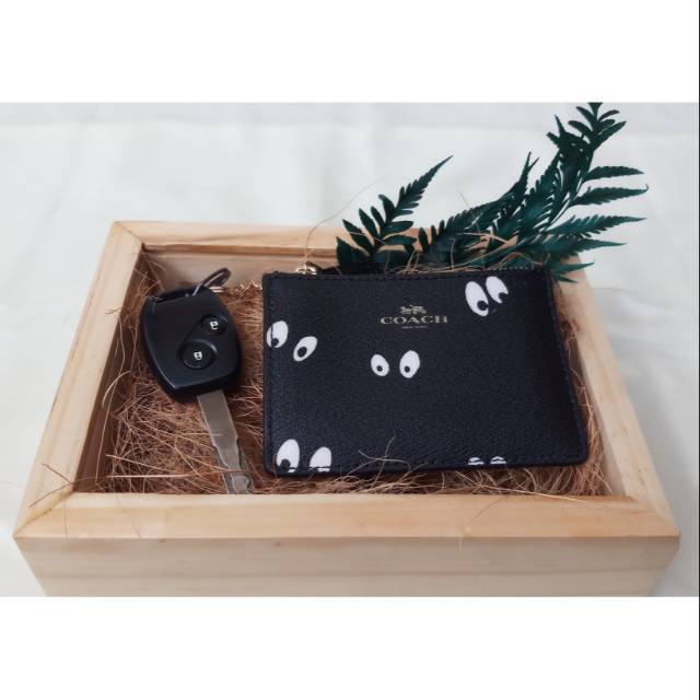 COACH CARD/STNK WALLET DISNEY EYES BLACK