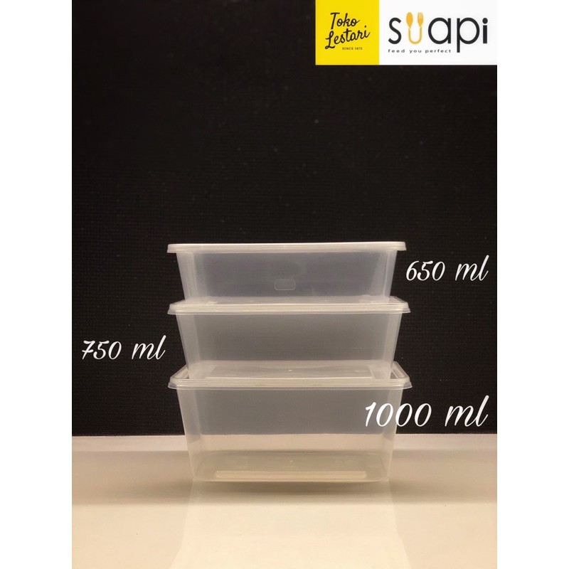 Thinwall Kotak Makan Plastik Food Container Suapi Lunchbox Plastik 750 ml per pcs