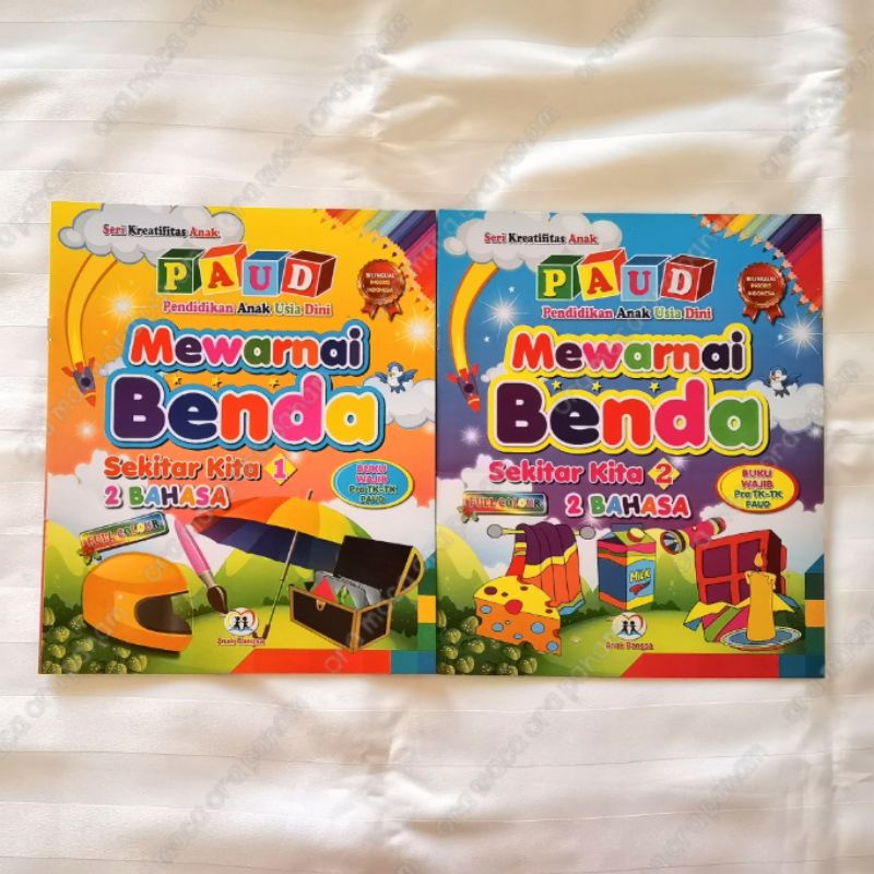 

Buku PAUD Seri Kreatifitas Anak Mewarnai Benda Sekitar Kita 2 Bahasa