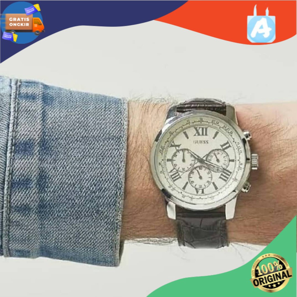 JAM TANGAN PRIA QUARTZ GUESS W0380G2 ORIGINAL