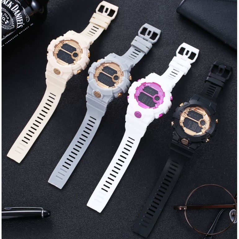 ☛TK☚ JT035 JAM TANGAN PRIA WANITA DIGITAL RUBBER SPORT BULAT LED GROSIR MURAH COUPLE ANAK REMAJA IMPORT