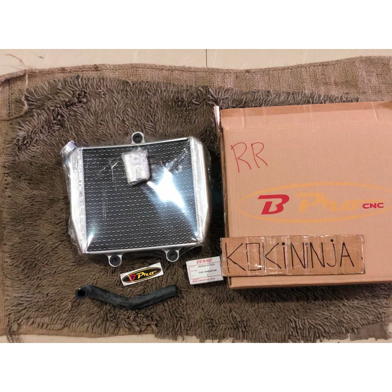 Radiator bpro ninja rr krr new black b pro racing pendingin mesin almu almunium full set original