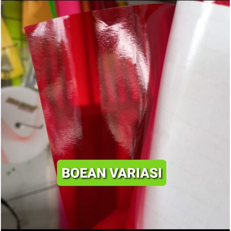 Sticker Skotlet Transparan Merah