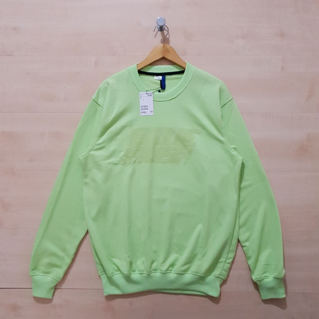 JAKET SWEATER H&M X BILLIE EILISH RACER NEON GREEN