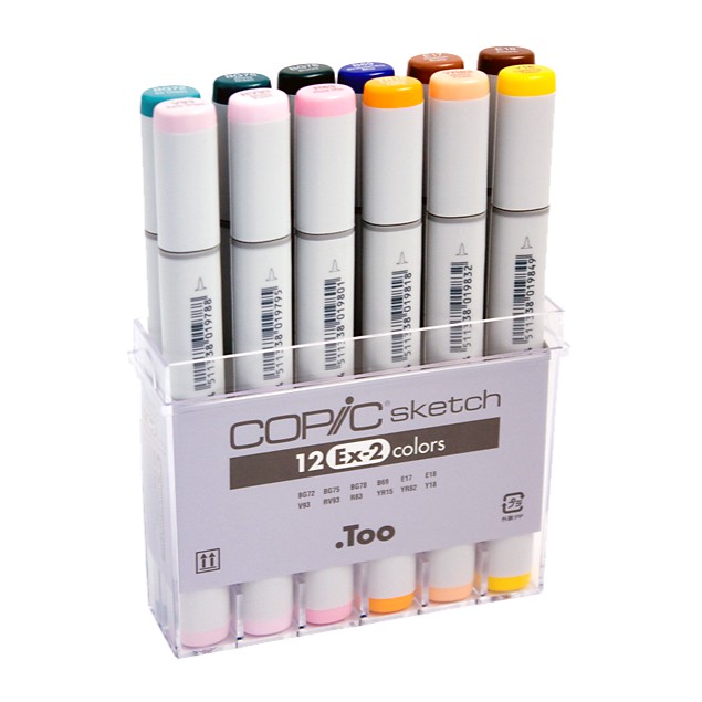 

COPIC Sketch Marker 12 Colour Set EX-2