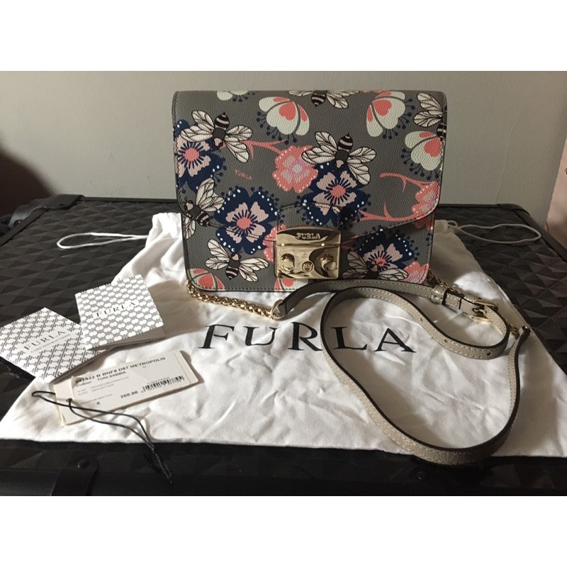 preloved tas furla metropolis small toni sabbia limited edition