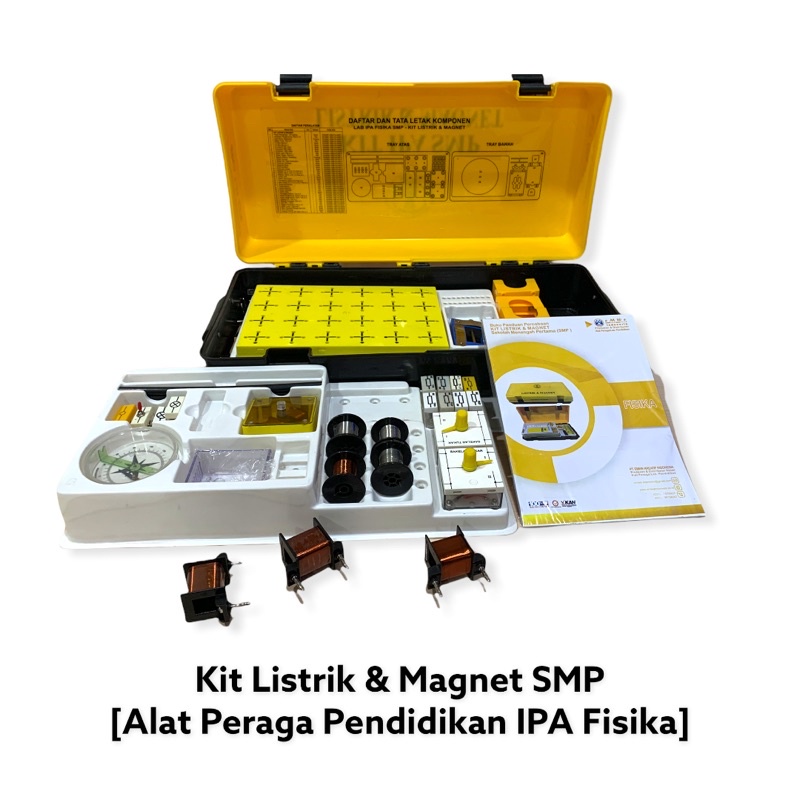 

KIT Listrik dan Magnet SMP isi 42 item - Dengan Box/Kotak Penyimpanan Plastick Inject [Alat Peraga Pendidikan Fisika SMP]